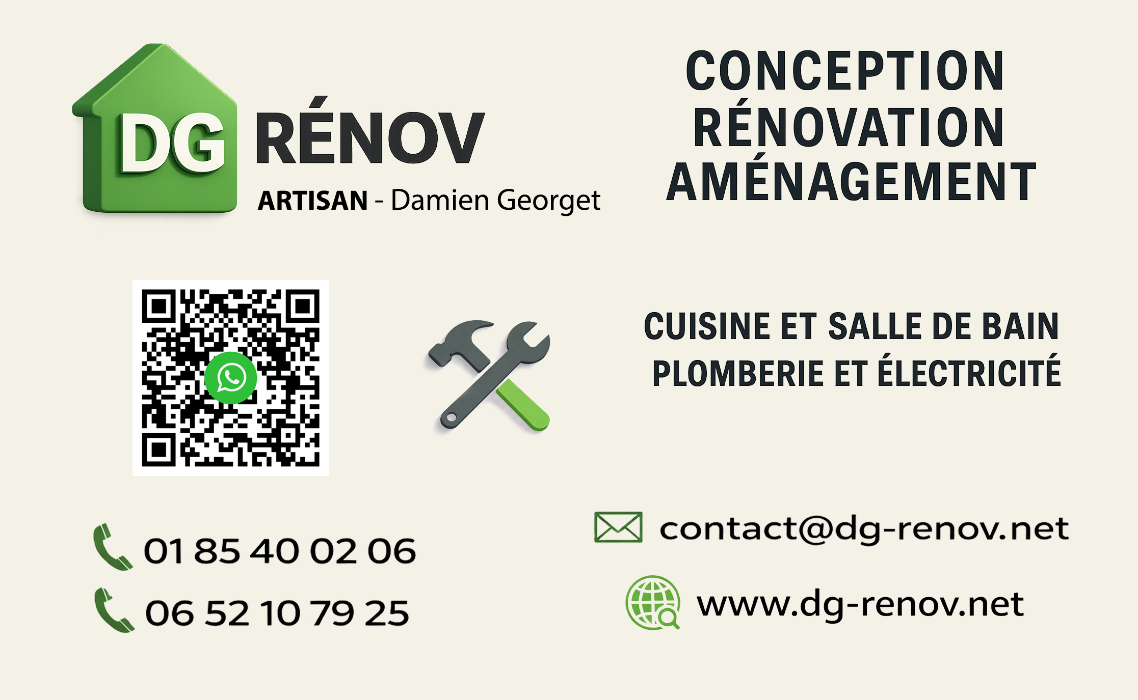 Carte de visite DG Rénov